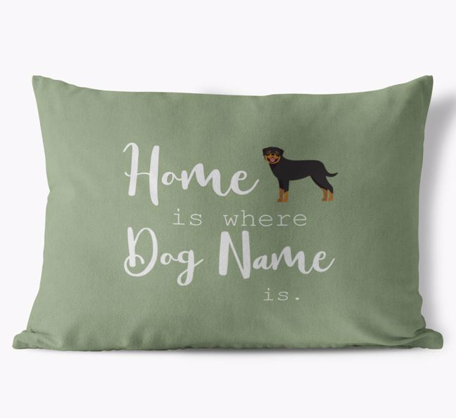 Home Is Where... : Personalized {breedFullName} Soft Touch Pillow